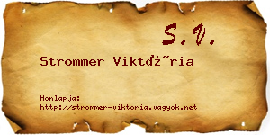 Strommer Viktória névjegykártya